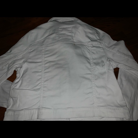 Michael Kors white denim jeans Jacket stretch XL - Picture 6 of 12